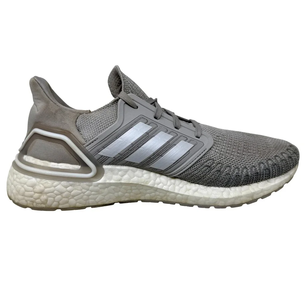 Adidas Ultraboost 20 Grey Silver‎ Primeblue Running Shoes Size Women's 8.5
